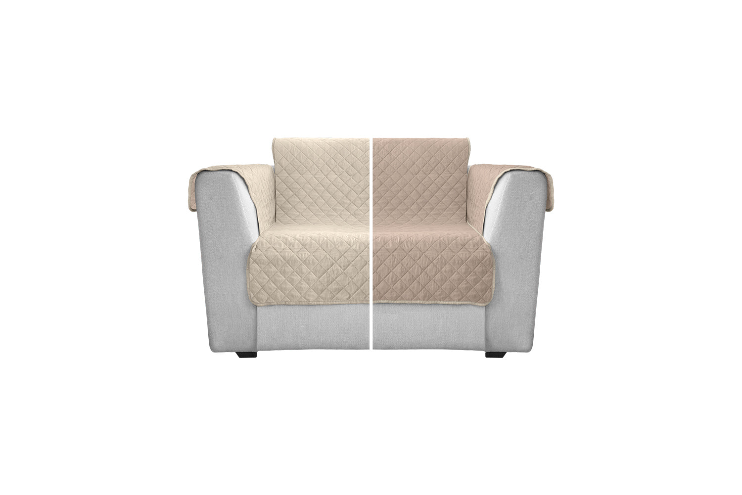 CUBRE SALA BEIGE DOBLE VISTA. PROTECTOR DE 3 PIEZAS