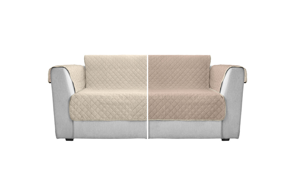 CUBRE SALA BEIGE DOBLE VISTA. PROTECTOR DE 3 PIEZAS