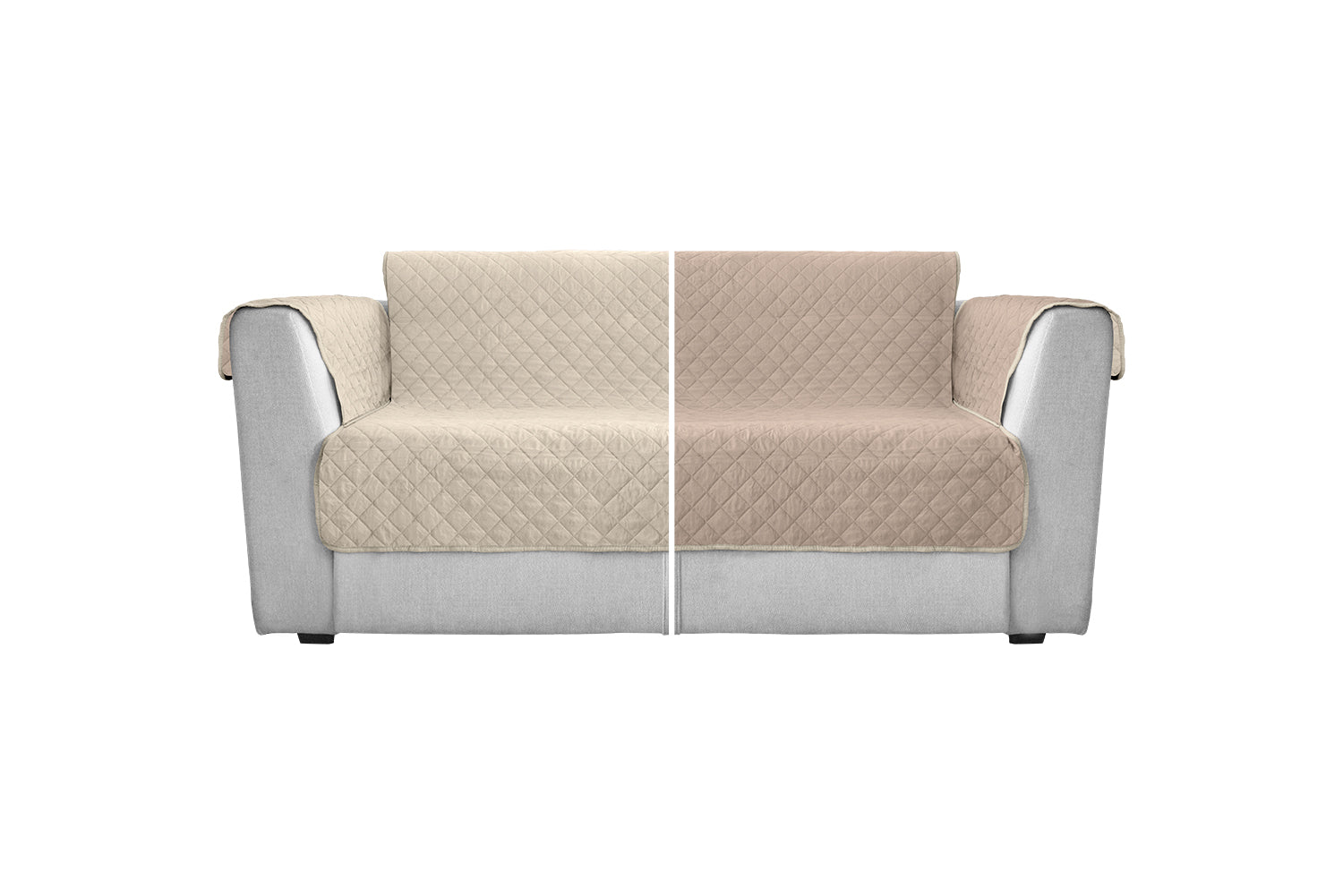 CUBRE SALA BEIGE DOBLE VISTA. PROTECTOR DE 3 PIEZAS