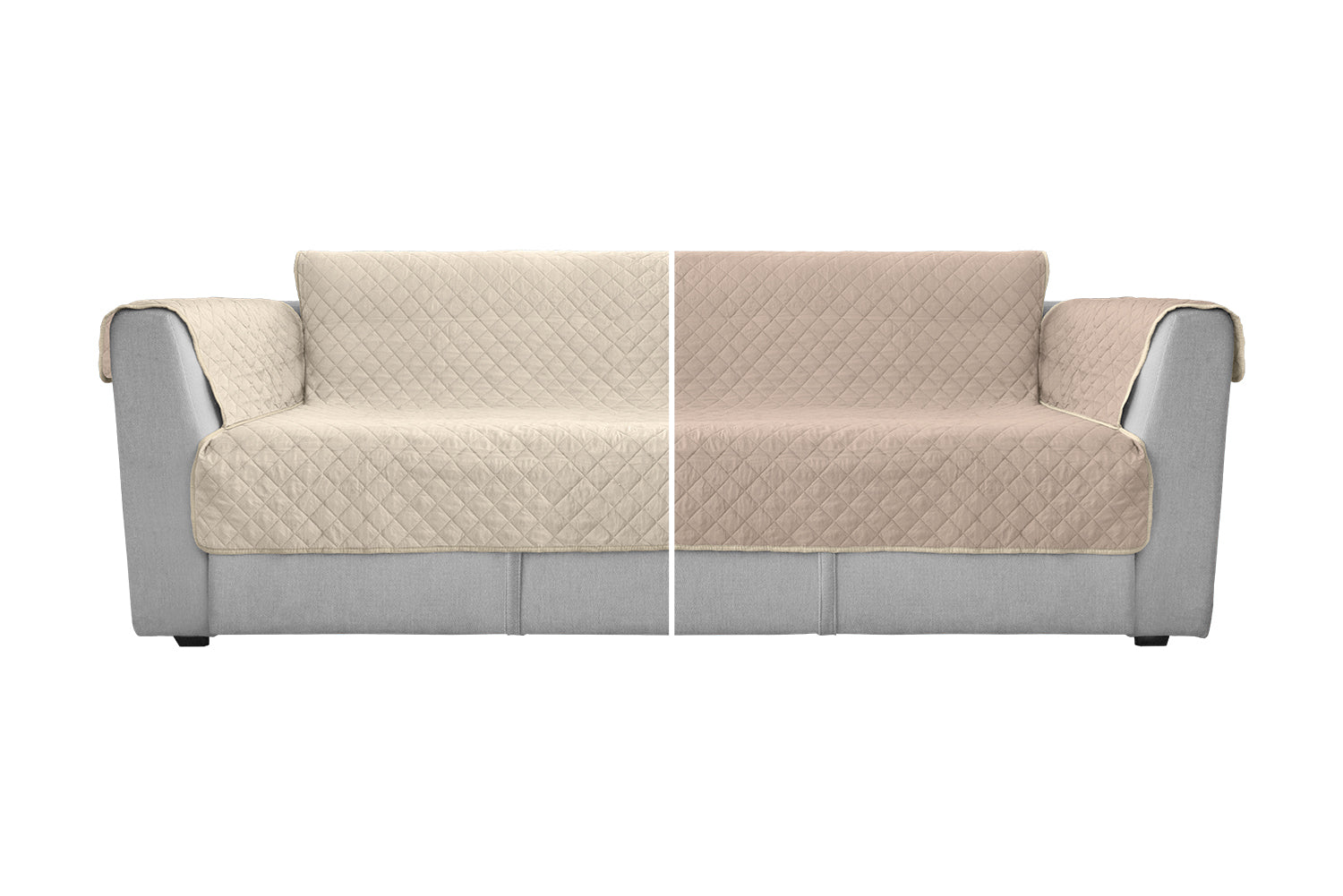 CUBRE SALA BEIGE DOBLE VISTA. PROTECTOR DE 3 PIEZAS