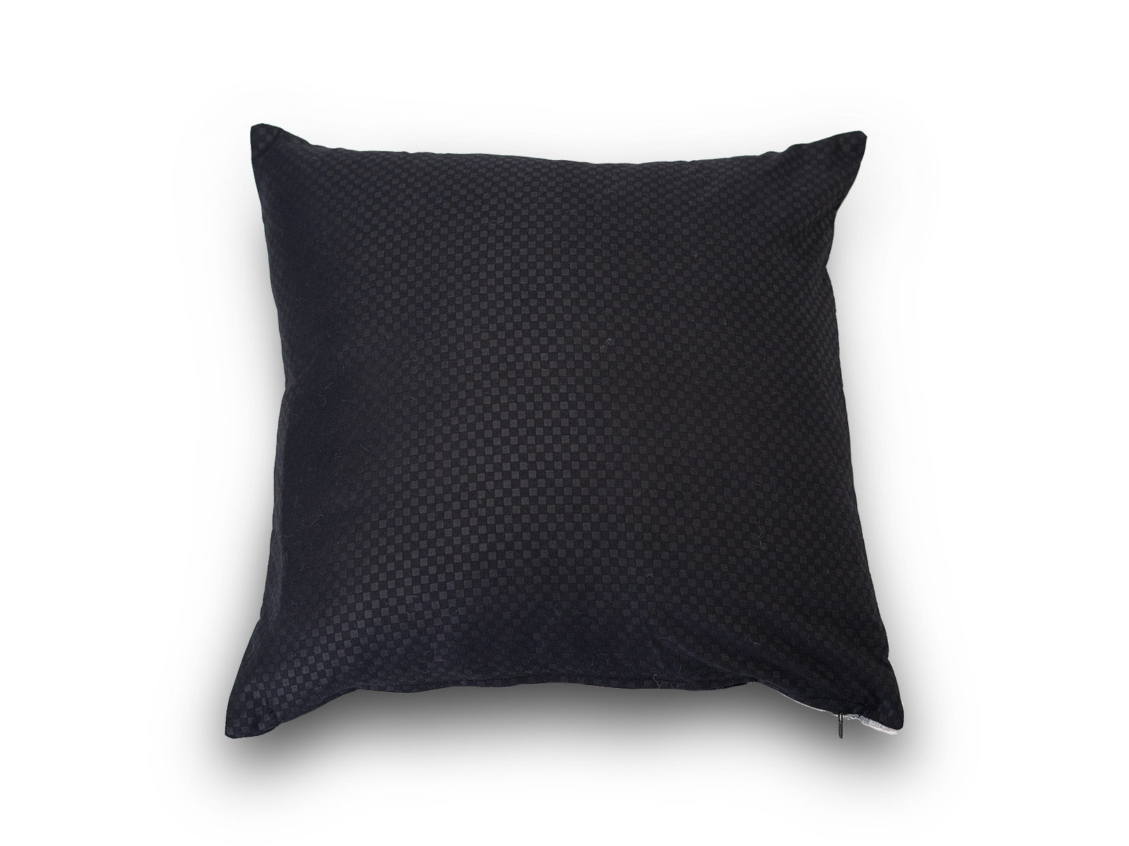 COJÍN NEGRO RAYADO DE CHENILLE