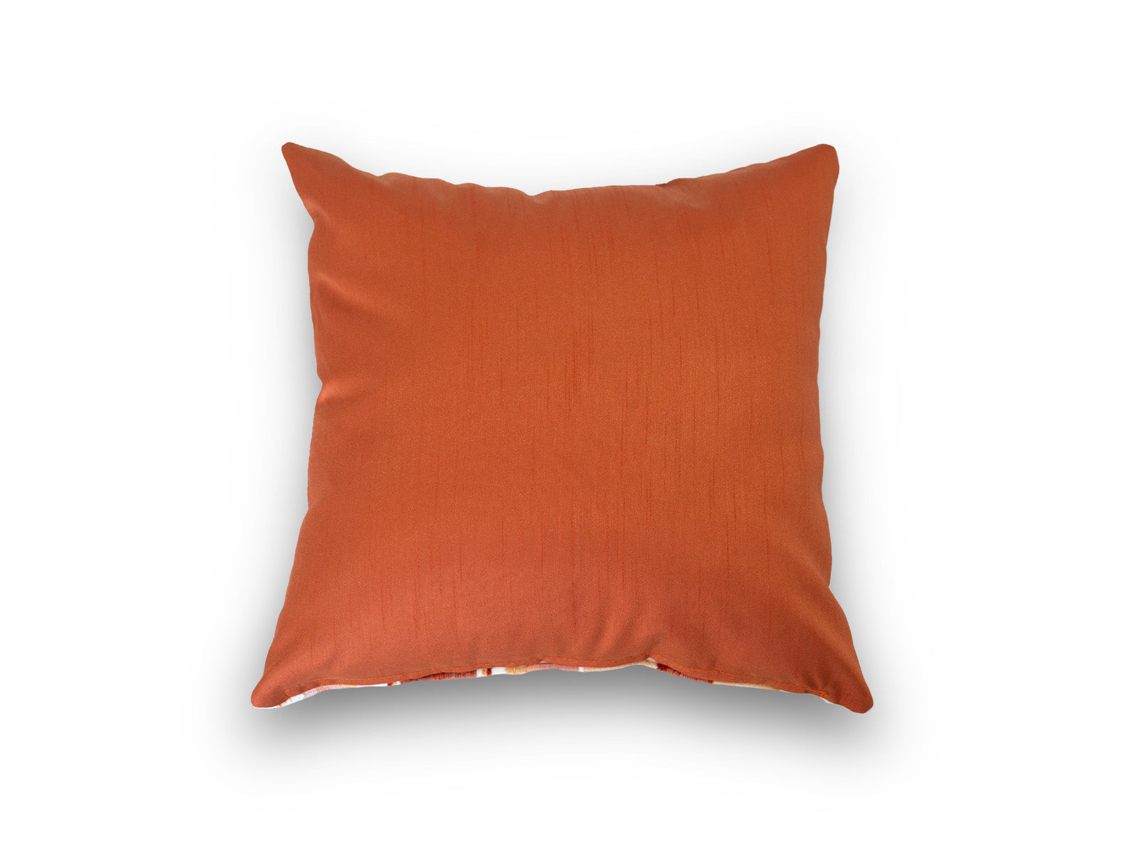 COJÍN NARANJA RAYADO DE CHENILLE