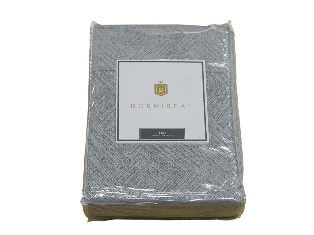 CORTINA BLACKOUT GRIS CON PRESILLA