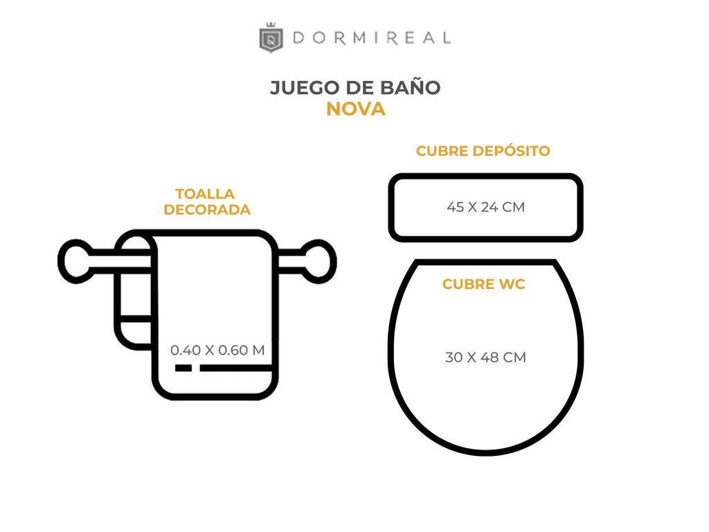 JUEGO DE BAÑO CON TOALLA MANOS NOVA