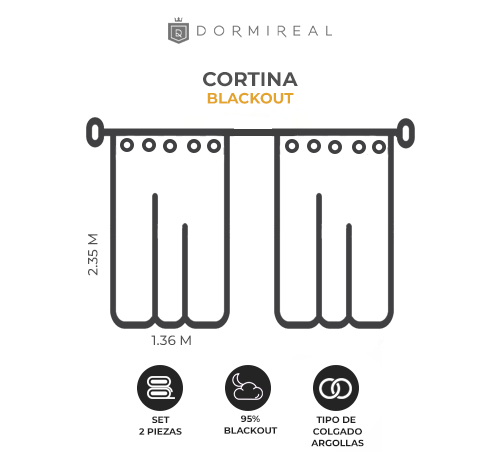 CORTINA BLACKOUT GOLD DE ARGOLLAS