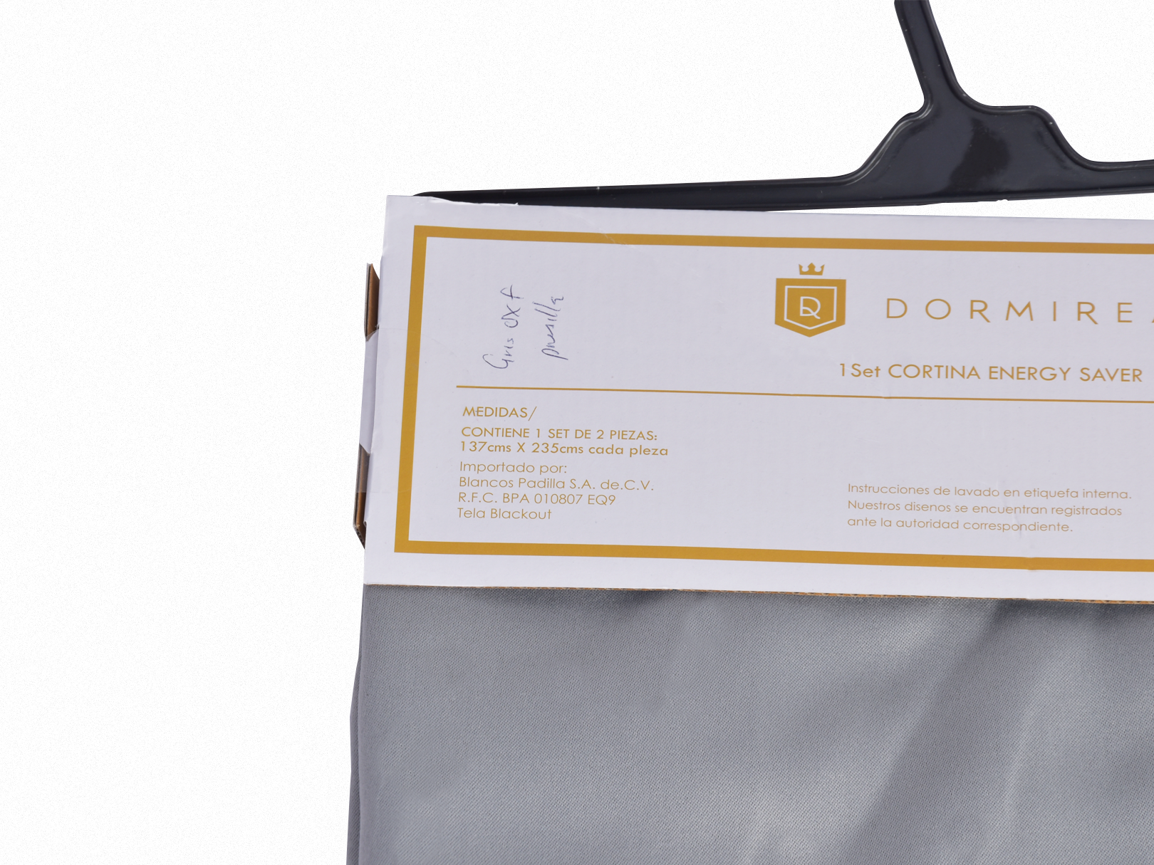 CORTINA ENERGY SAVER CHARCOAL DE PRESILLA