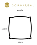 COJÍN CAQUI CON CÍRCULOS CAFÉ
