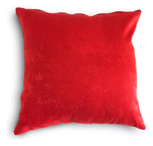 COJÍN ROJO CON CÍRCULOS NEGROS