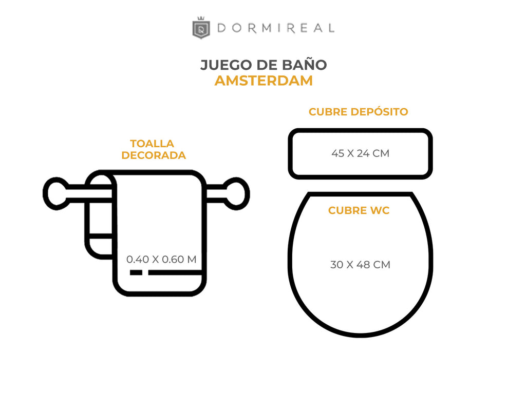 JUEGO DE BAÑO CON TOALLA AMSTERDAM