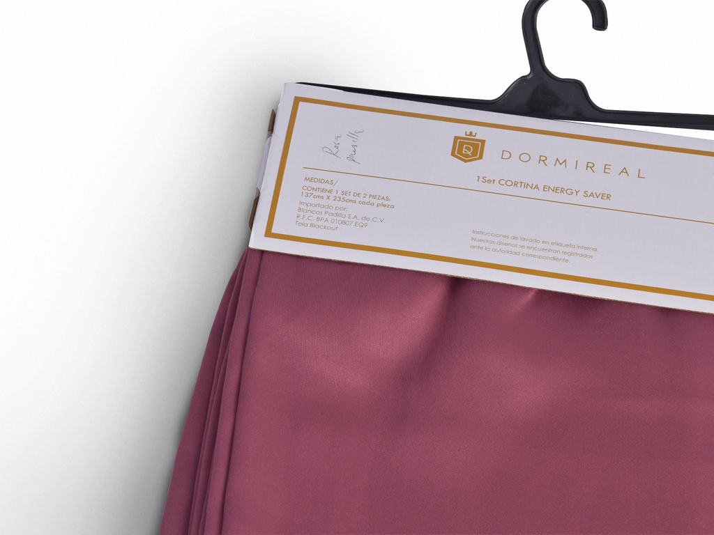 CORTINA ENERGY SAVER DUSTY ROSE DE PRESILLA